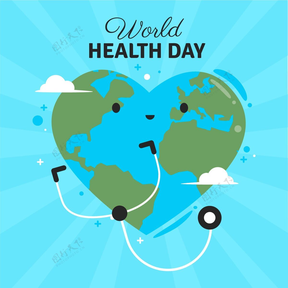 医疗世界卫生日插图国际医疗保健平面设计