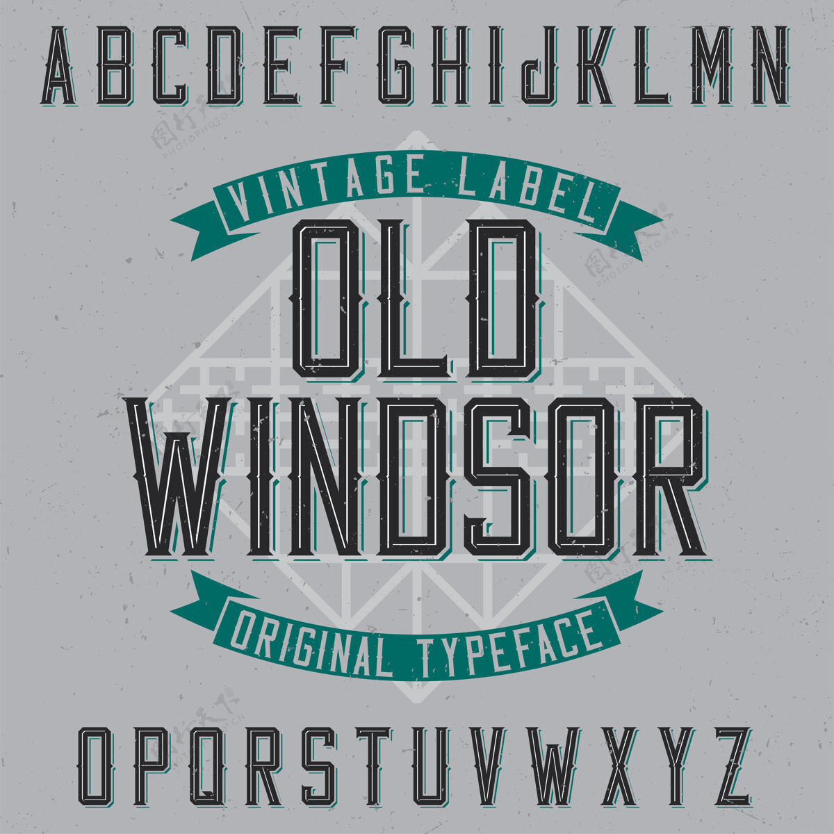 字母老式标签字体命名为旧温莎书写Hipster标题