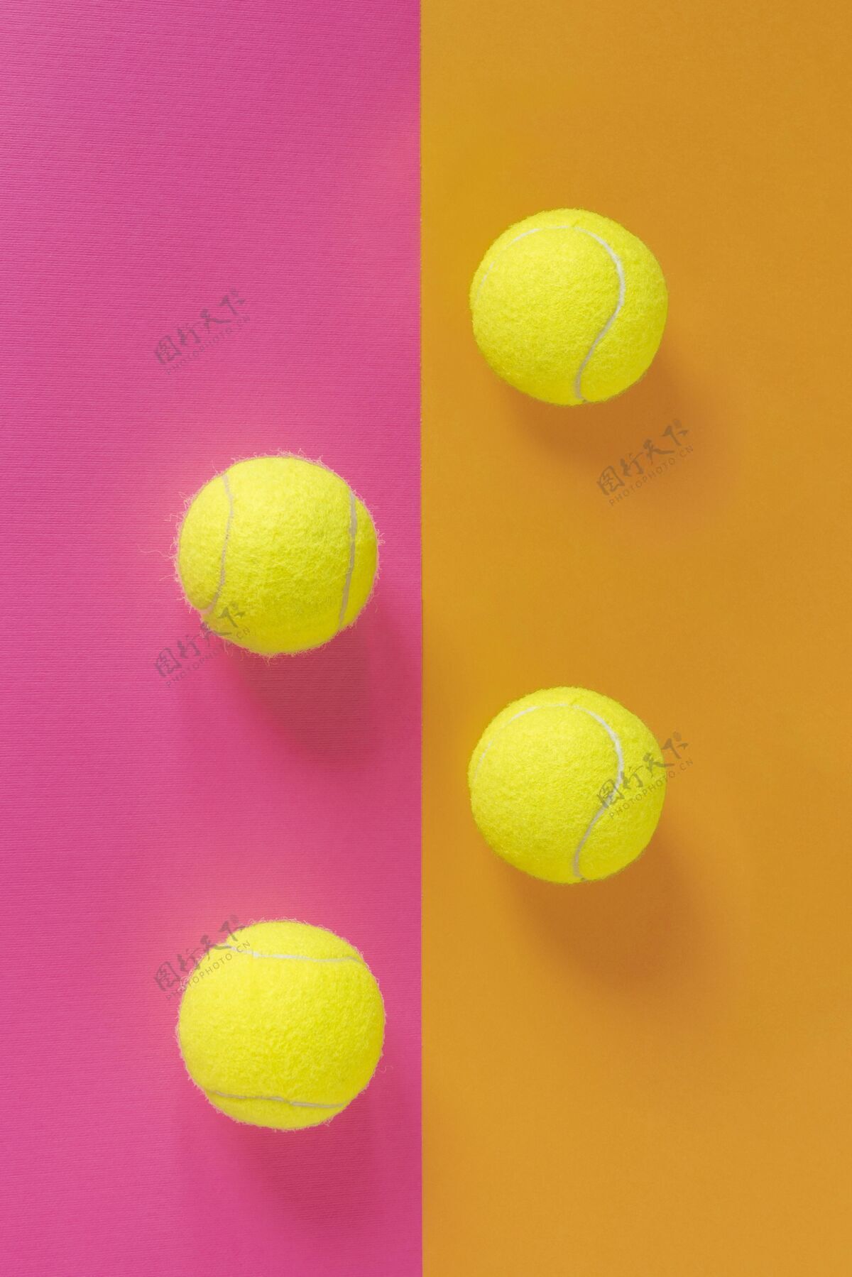 垂直新网球的顶视图网球分心运动