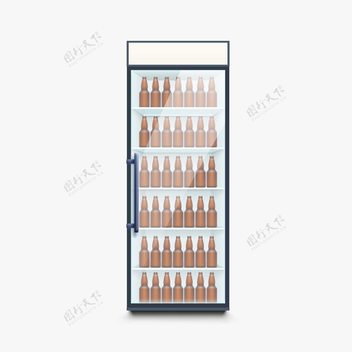 室内前冰箱与啤酒瓶隔离玻璃冷饮冷冻柜