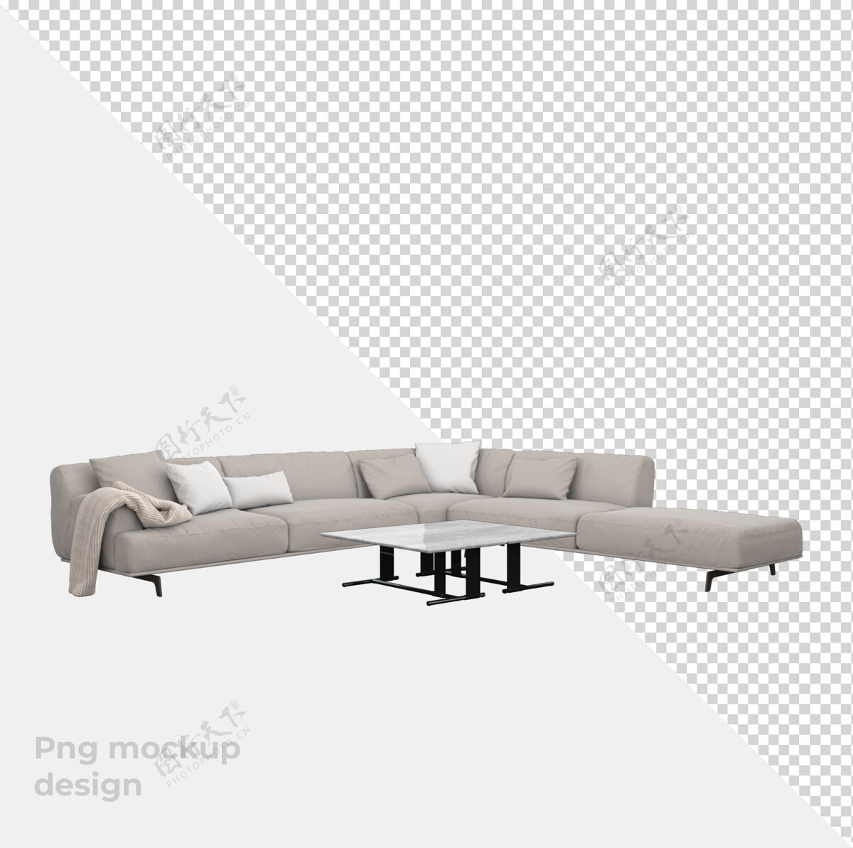 室内沙发三维渲染装饰与室内设计3d模型家具3d渲染