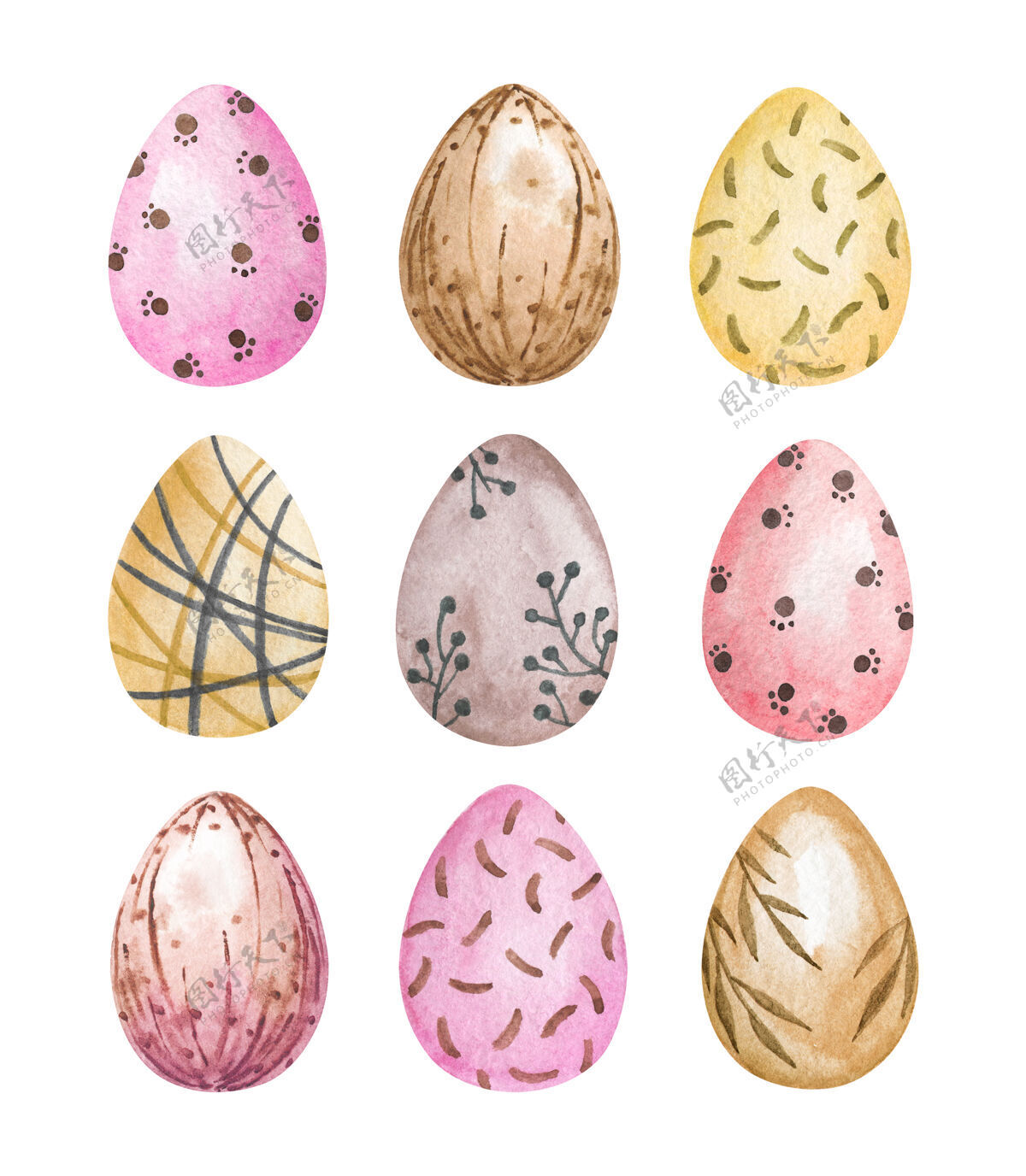 蛋壳复活节彩蛋水彩隔离套彩蛋 彩蛋 彩蛋艺术收藏复活节彩蛋鸡蛋
