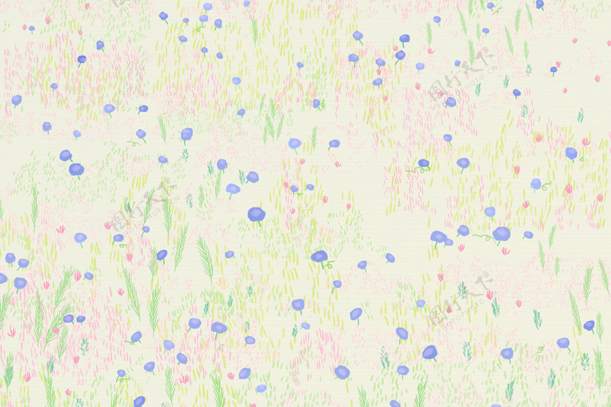 素描素描花坛背景鸟瞰图墙纸最小夏季花卉