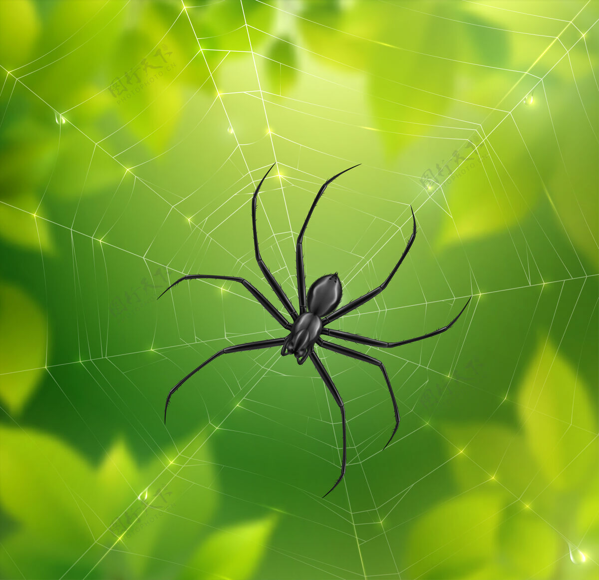 现实蜘蛛网上现实的插图蜘蛛模糊自然