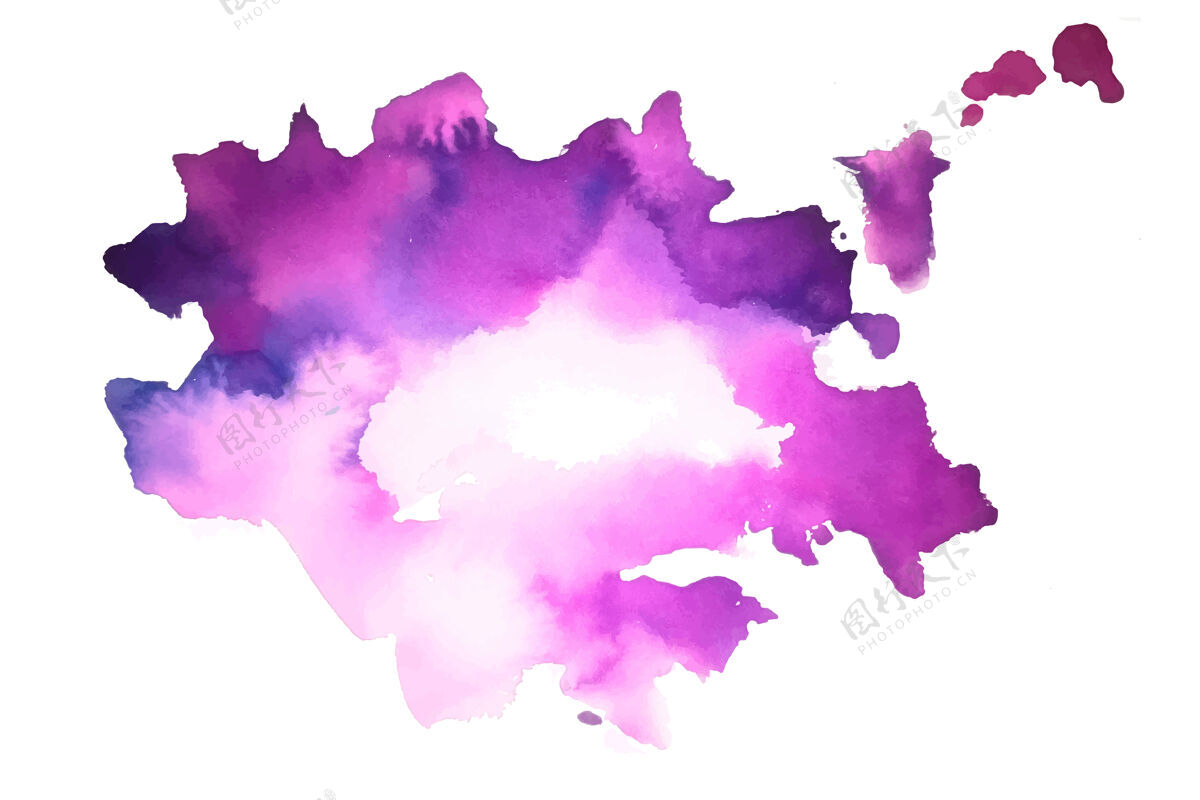 滴抽象紫手绘水彩画质感颜色手飞溅