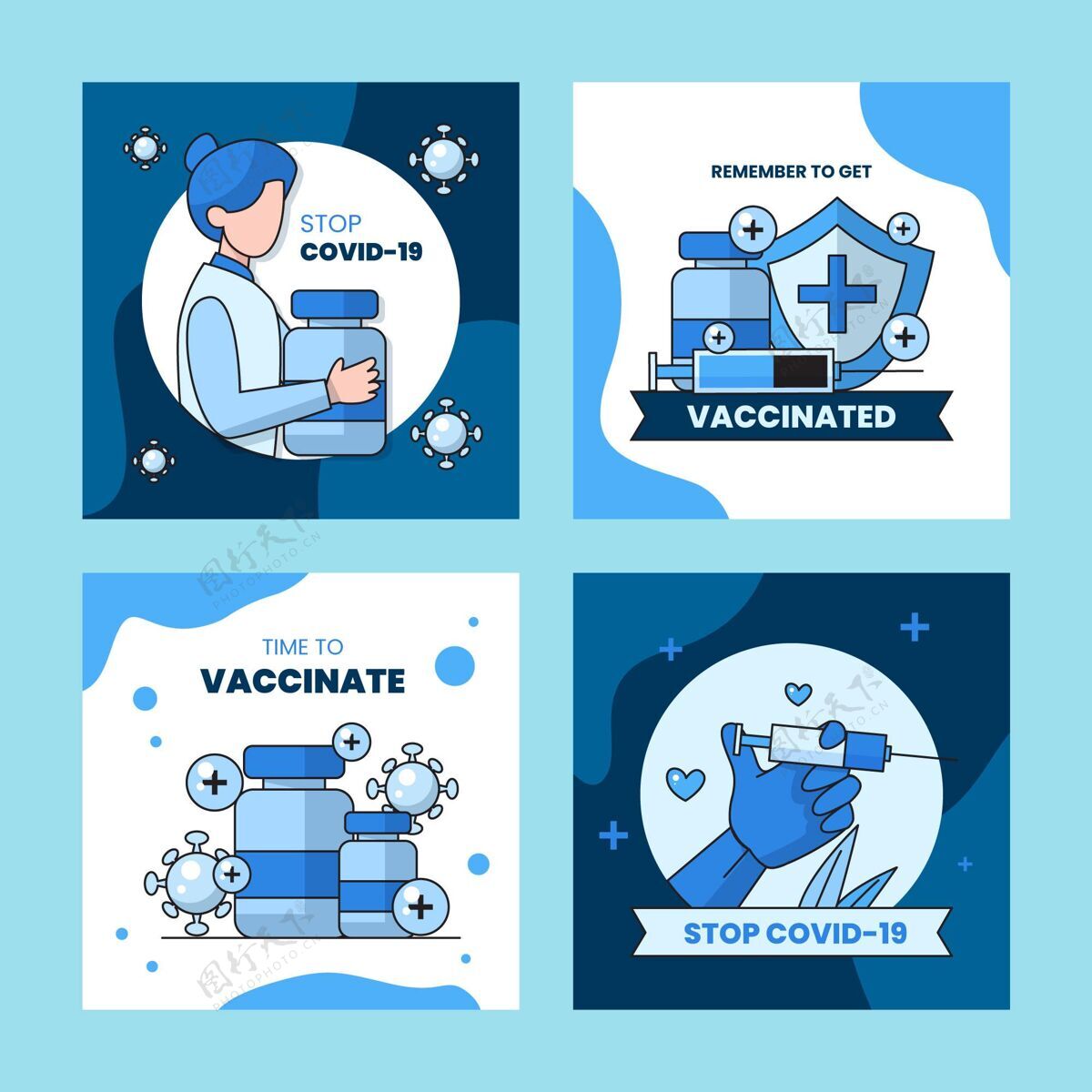 疾病直线平板疫苗instagram帖子集帖子治疗疫苗注射
