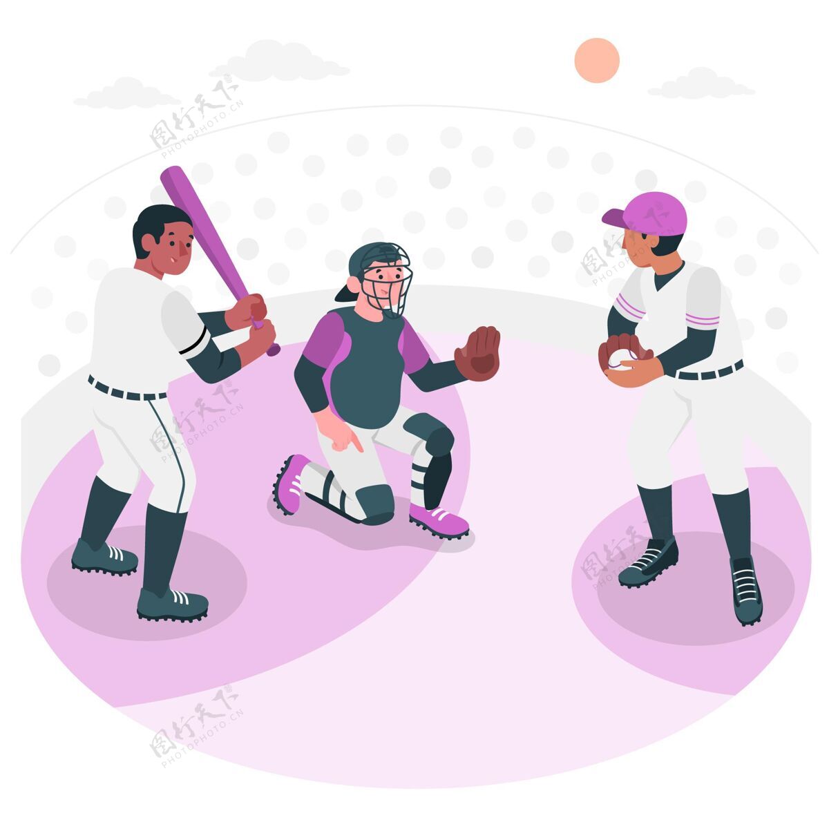 游戏棒球？概念图比赛设备球员