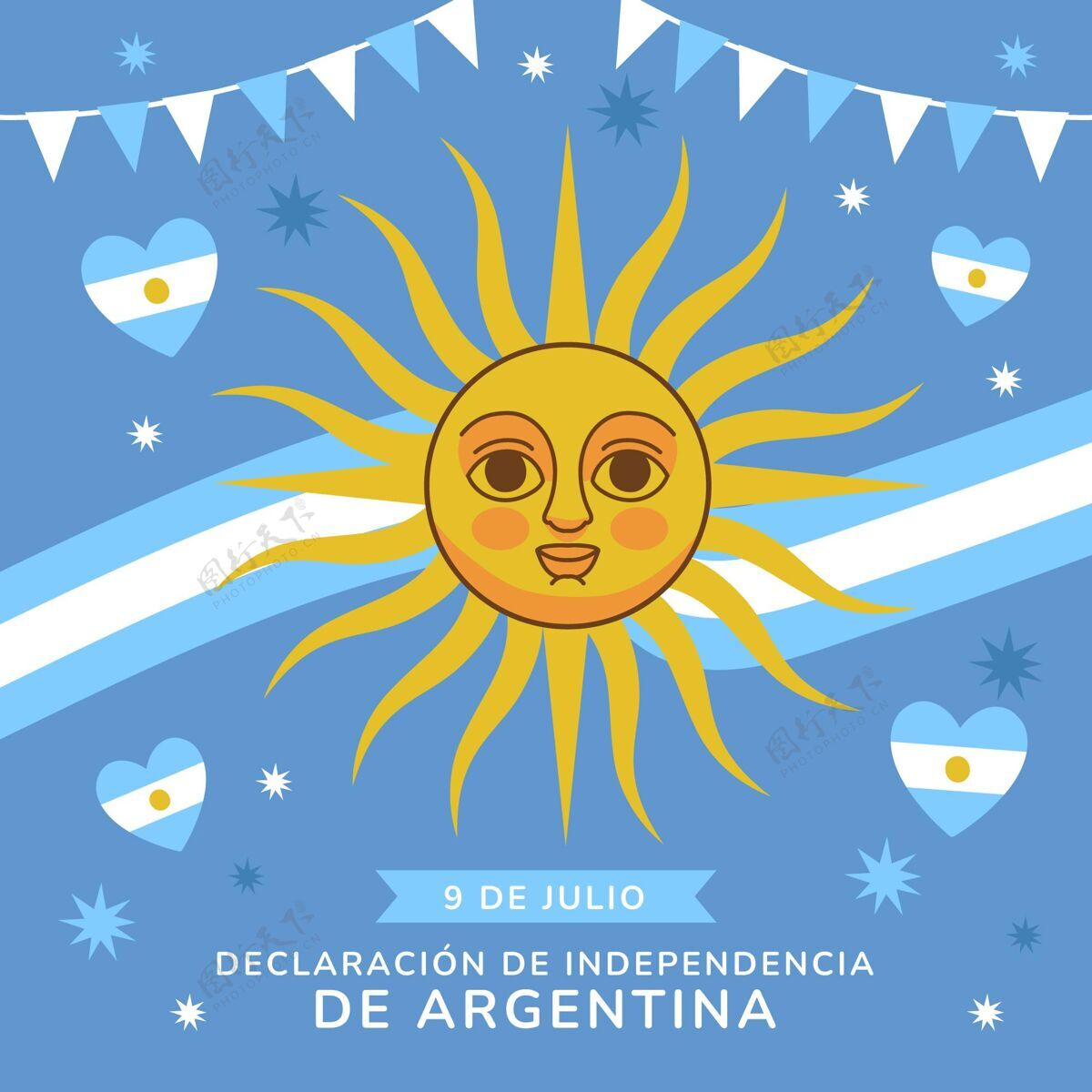 自由阿根廷独立宣言阿根廷独立日平面设计