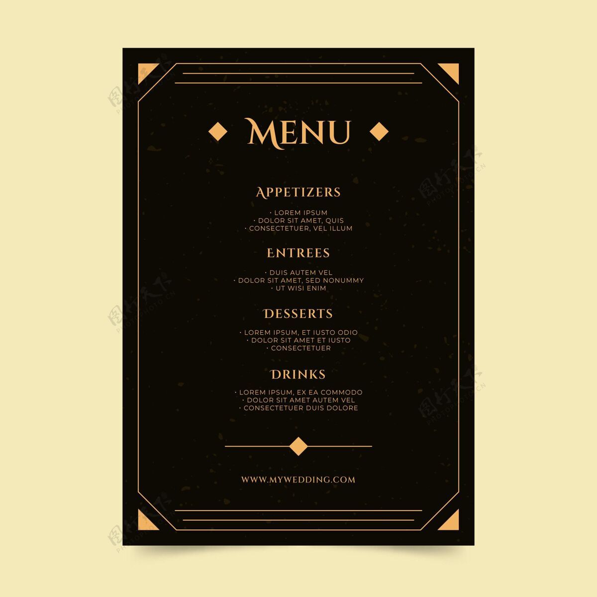 午餐时间平面餐厅菜单模板菜单模板午餐印刷