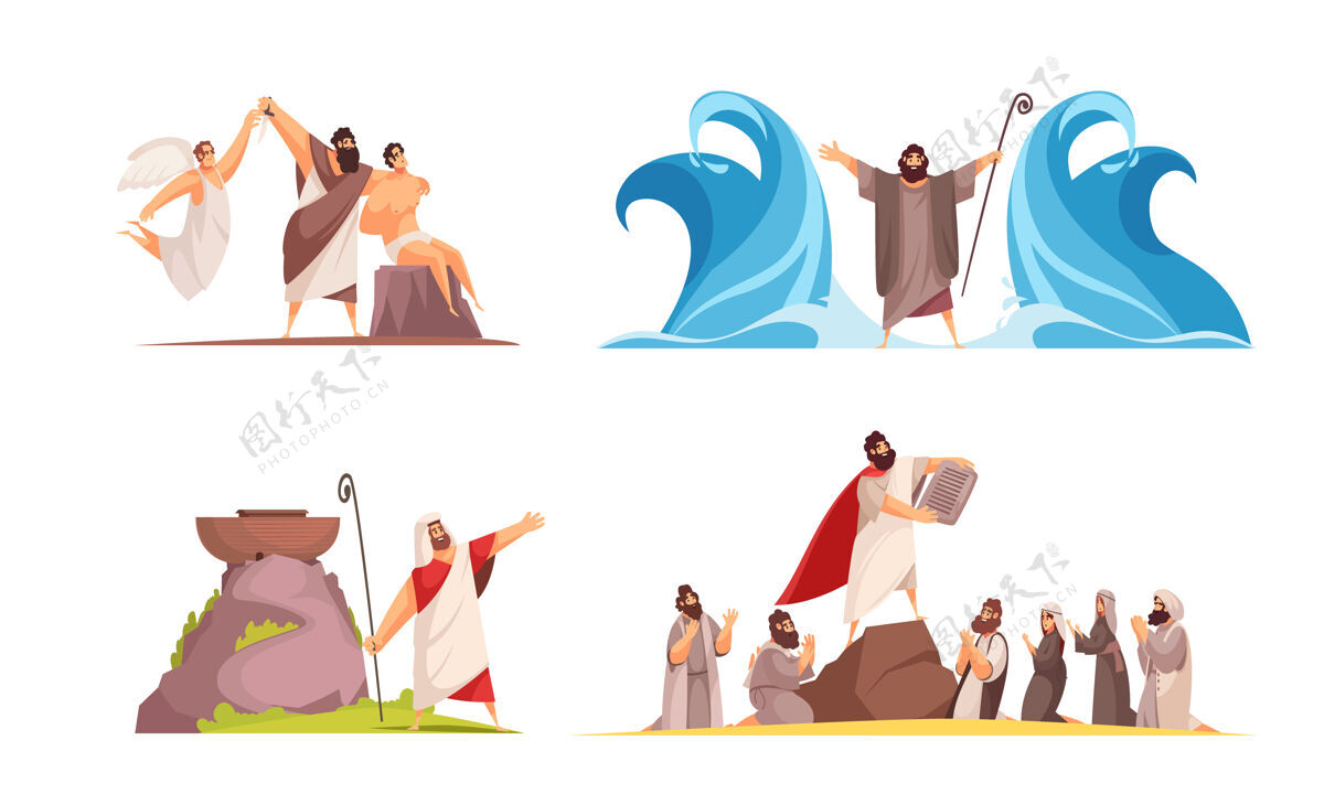 圣经圣经叙事设计概念插图基督徒圣经宗教