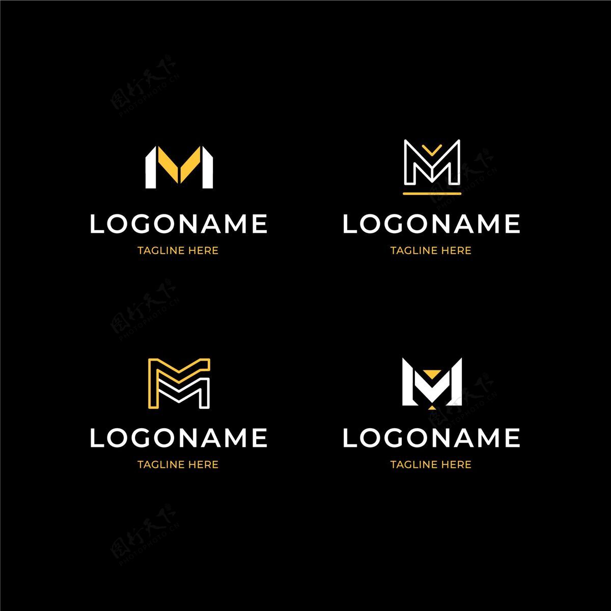 公司标识平面设计m标志系列企业标识字母标识公司