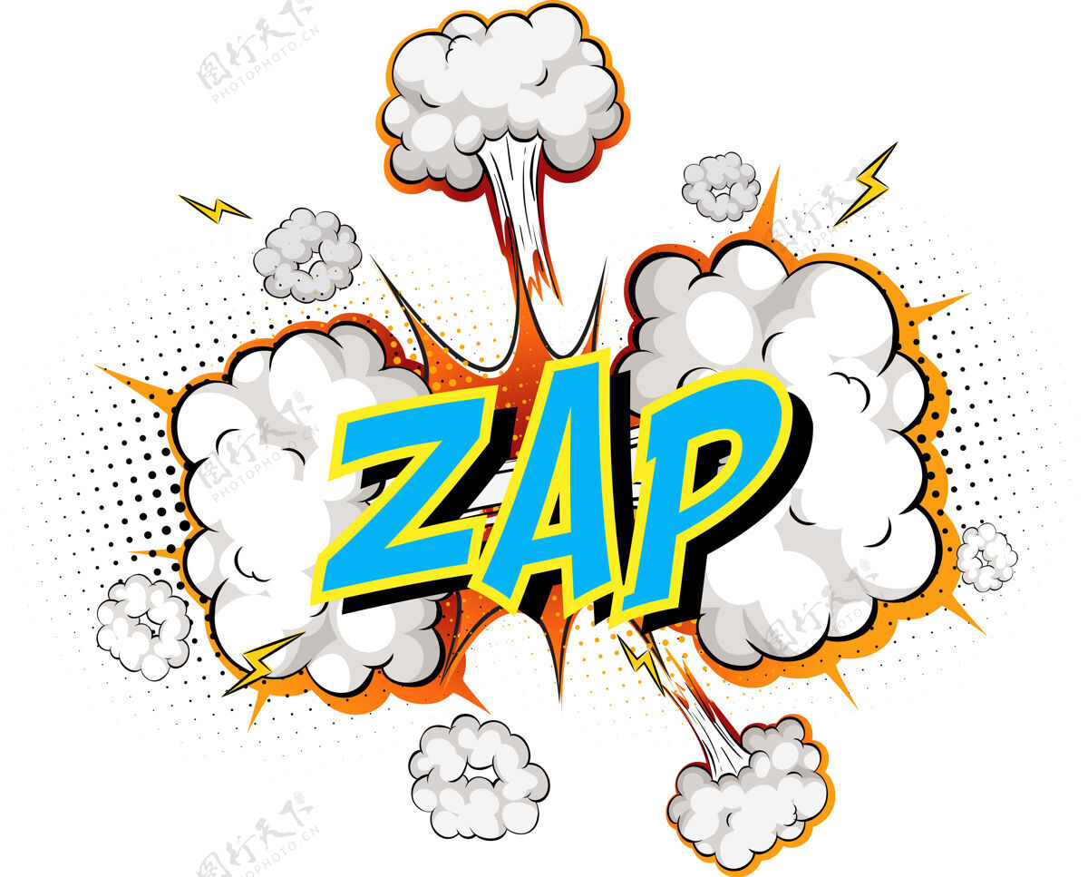 字体漫画云上的单词zap漫画损坏文字