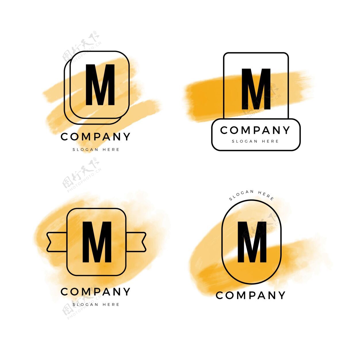 Company收集模板与m标志品牌Logo企业标识