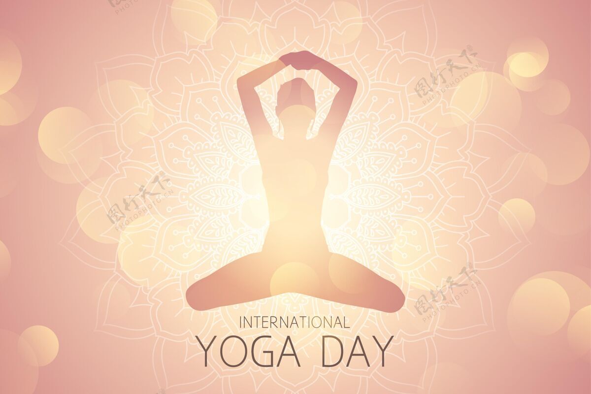 国际国际瑜伽日插画反思全球精神实践