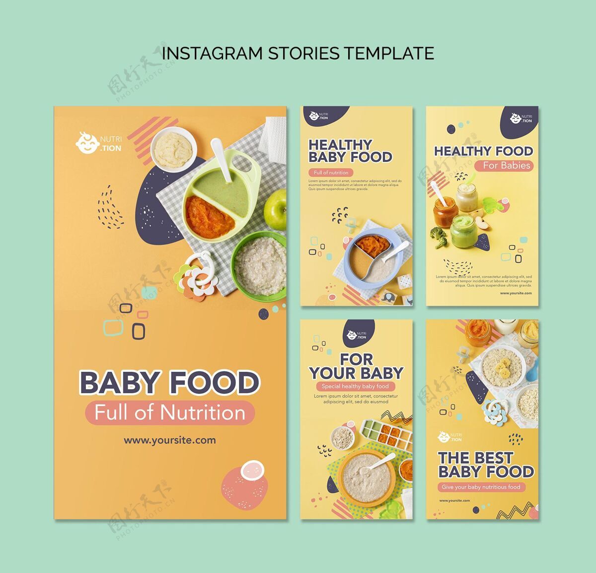 美味婴儿食品instagram故事包宝贝美味健康