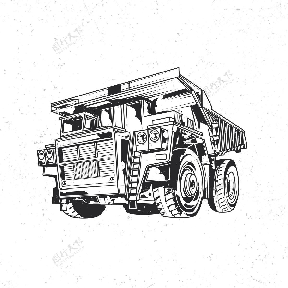 卡车带自卸卡车图示的独立标志工作货物建造