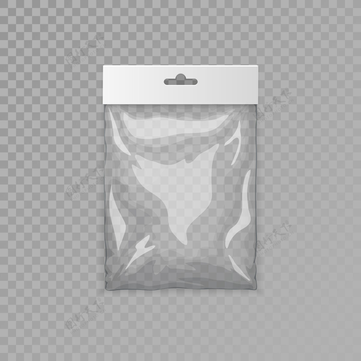 透明带挂槽的塑料袋小袋塑料袋子