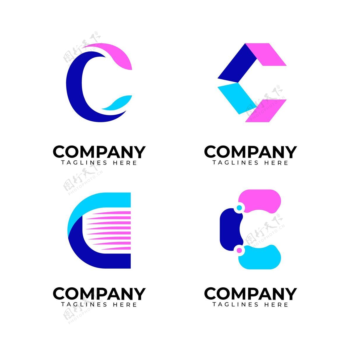 集合平面设计c标志系列企业企业标识标志