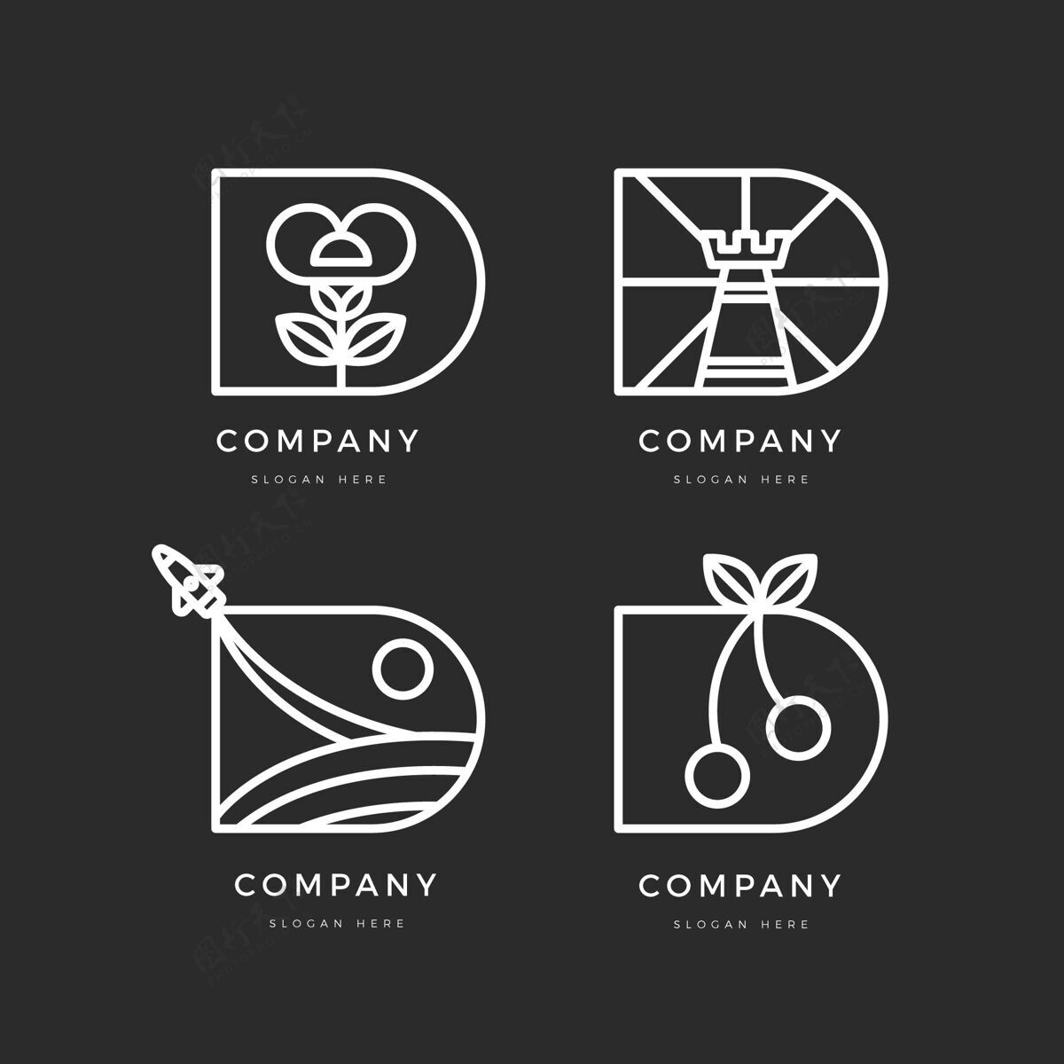 Logo模板平面设计d标志模板集合CompanyLogoBusiness