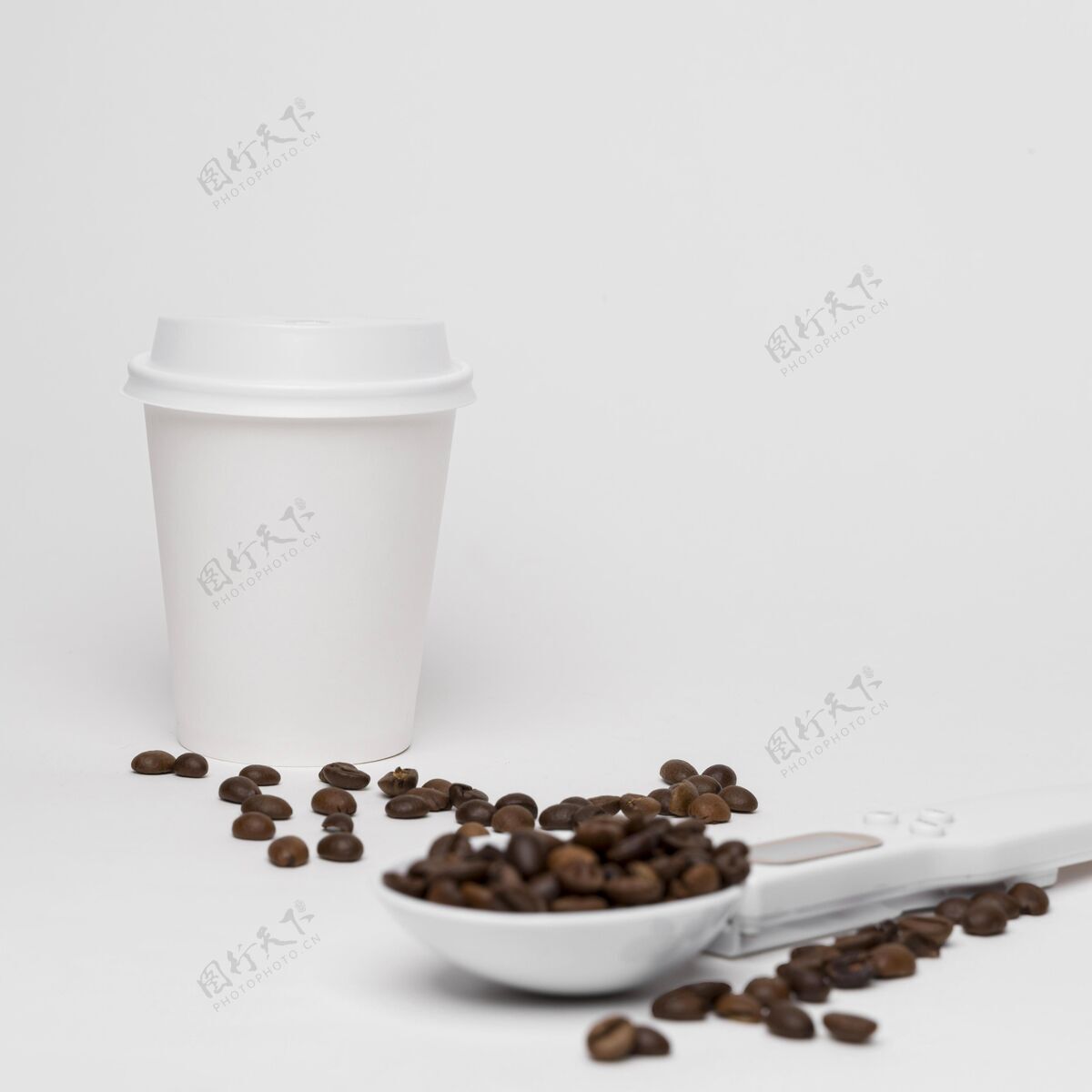 商标模型咖啡豆塑料杯咖啡咖啡豆咖啡模型