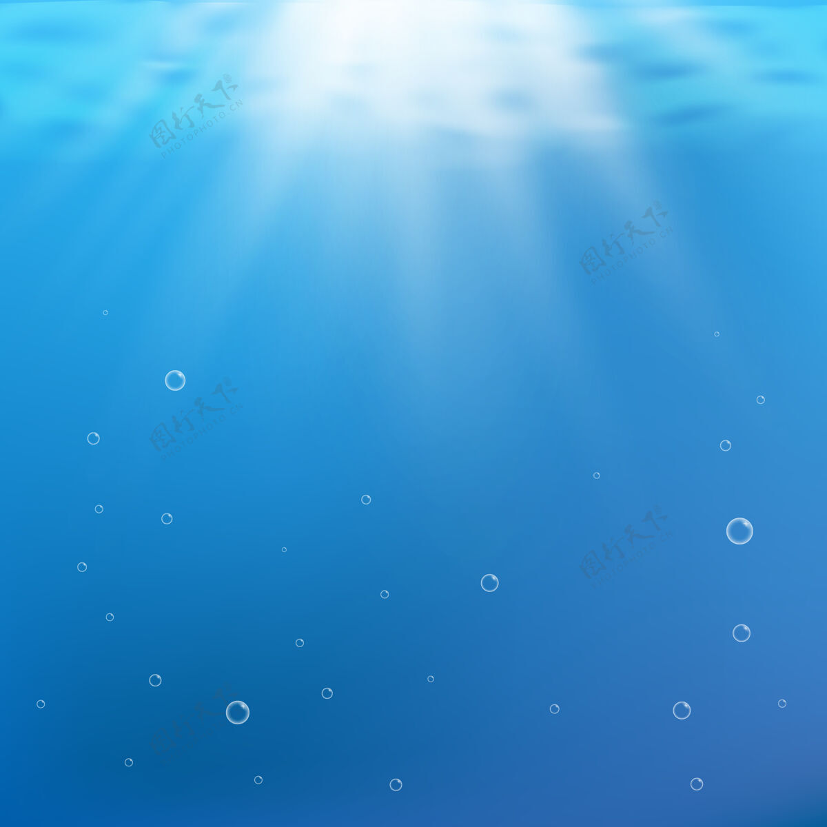 纯度水下的蓝色背景水下的光线水族馆光线优雅