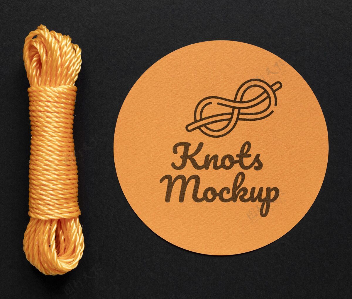 线带橙色绳子的结模型绳子模型安全