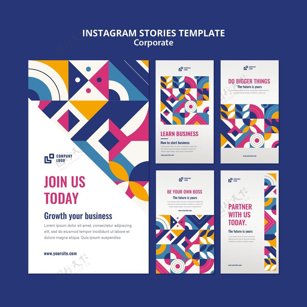 战略企业instagram故事公司业务战略模板