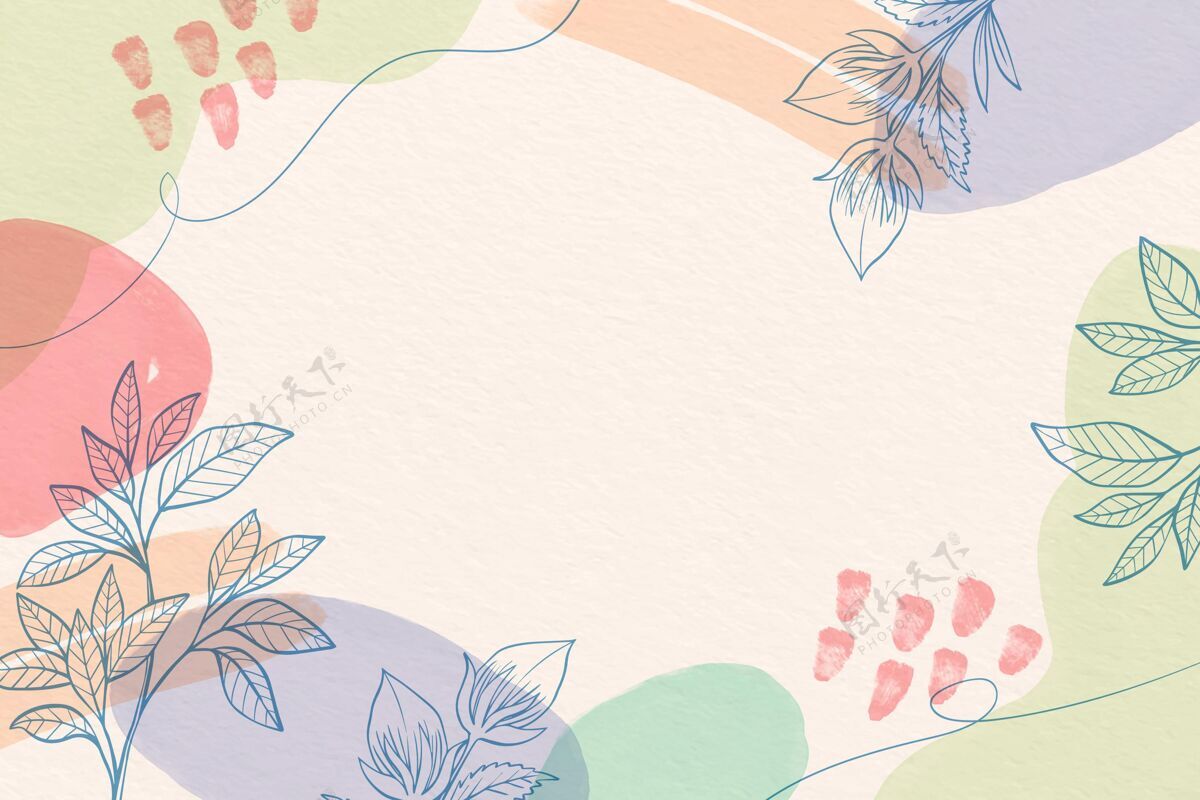 花卉有创意的水彩背景画花卉艺术墙纸色彩
