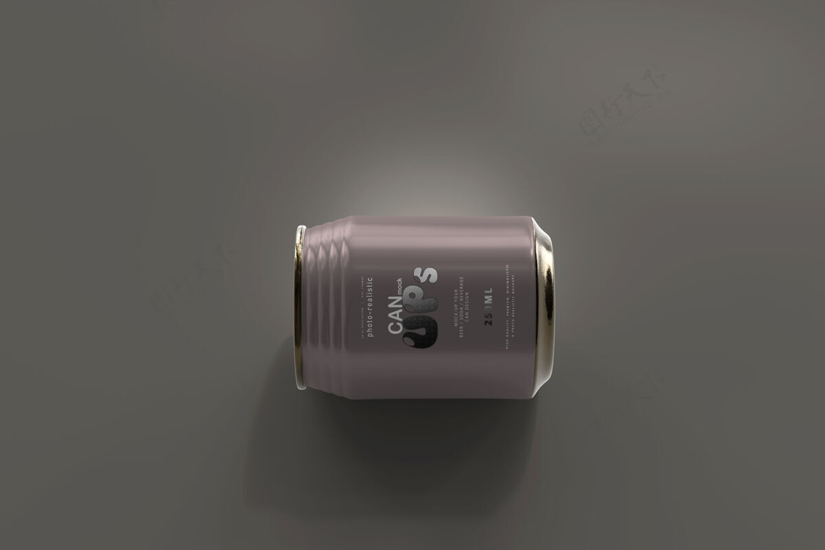 铝250毫升粗苏打水可以模拟品牌金属罐头苏打水