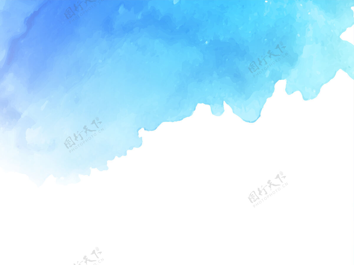 水抽象蓝色水彩纹理背景飞溅水彩垃圾