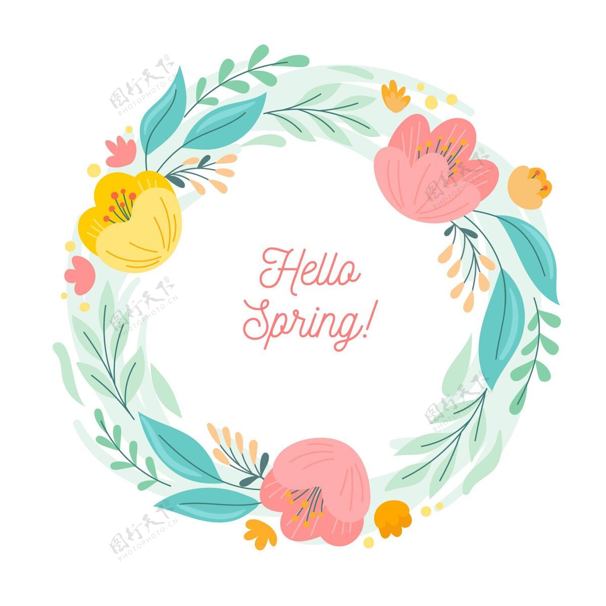 花朵春季花架你好春天花卉画框装饰