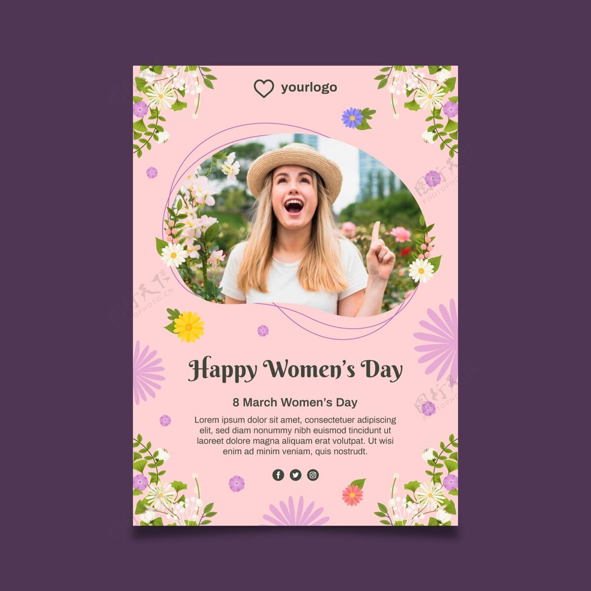 节日国际妇女节海报庆祝女人国际