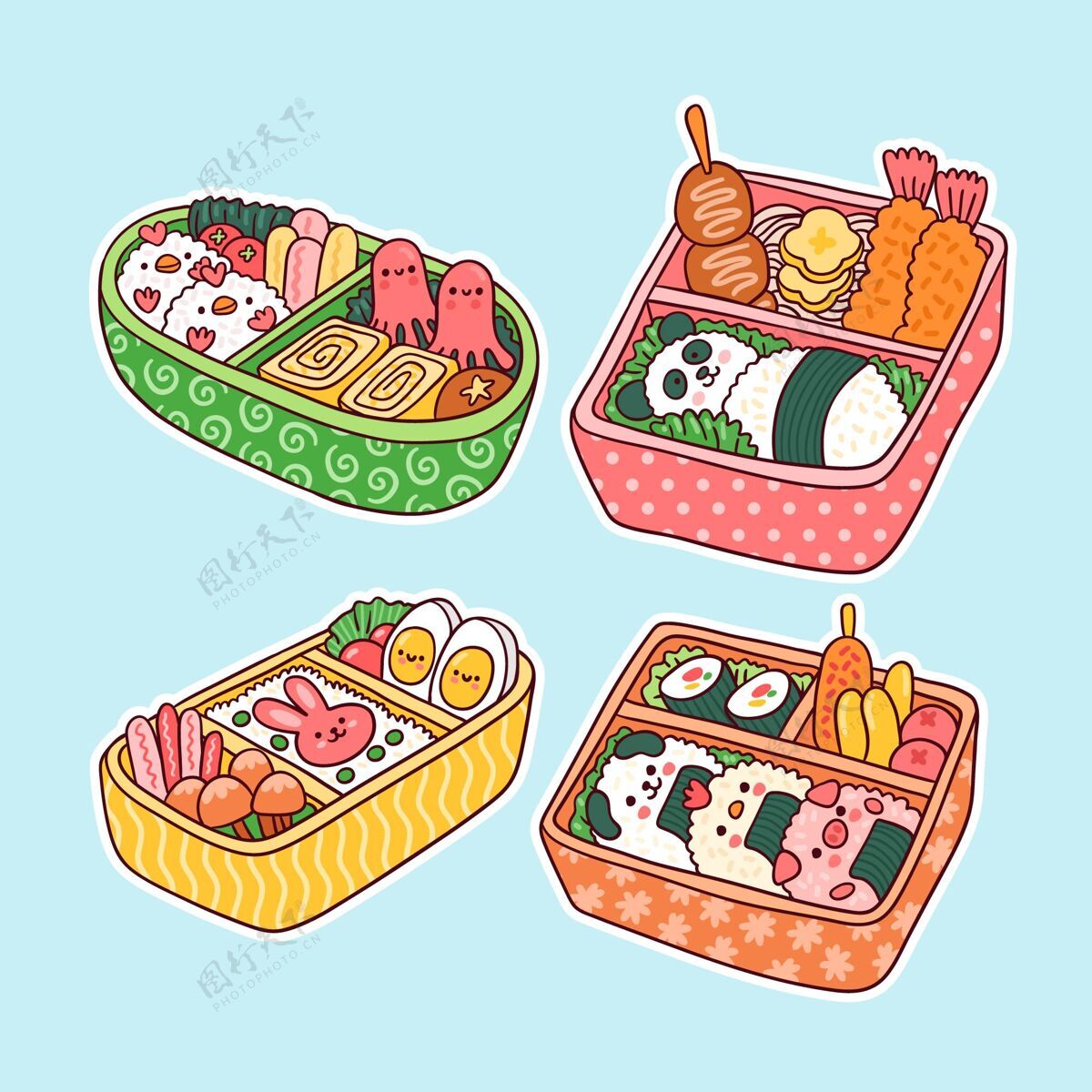 事件Kawaiiumeboshi便当日本午餐盒亚洲外卖食品