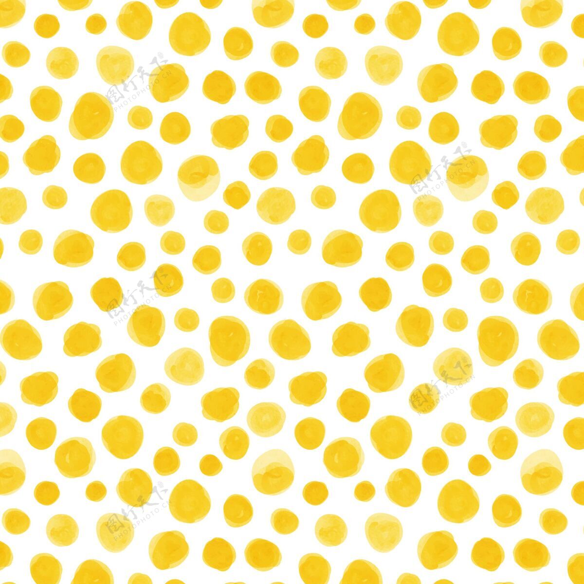 装饰水彩画圆点图案黄色点纹理圆