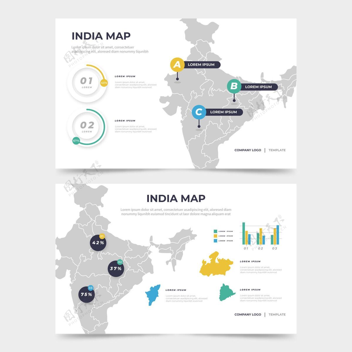 增长平面印度地图信息图图表信息图地图