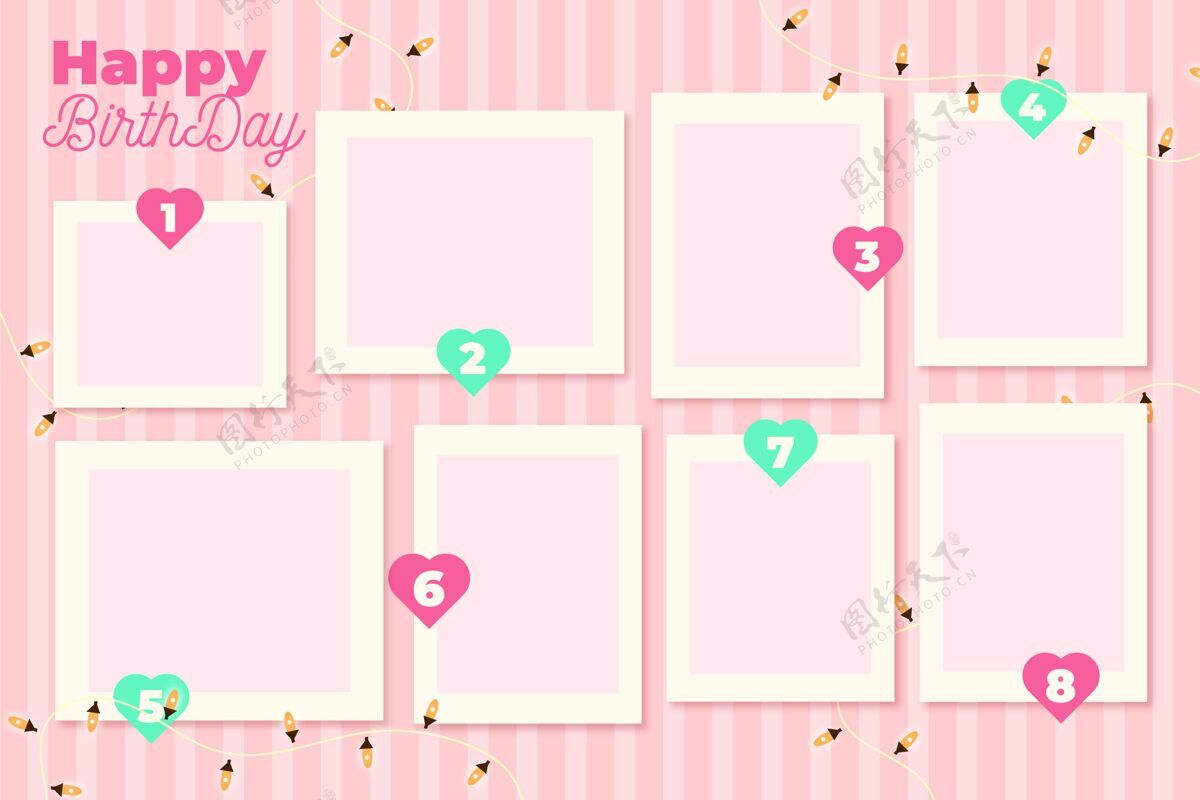 节日生日拼贴框架收集在平面设计生日生日快乐相框