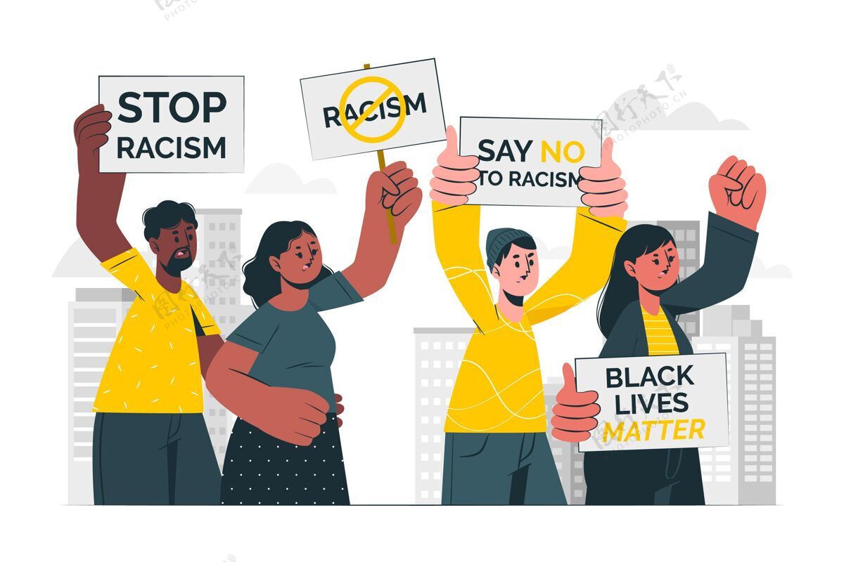 黑人反对种族主义的人？概念说明支持人民黑人生命