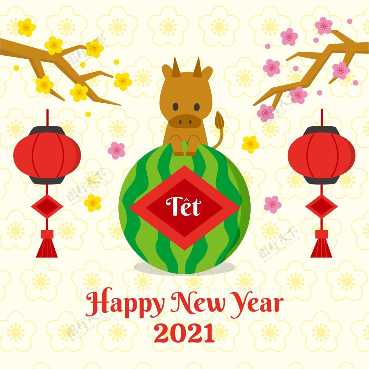 活动平特越南新年平面设计新新年