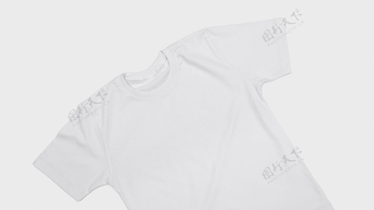 纺织品平铺t恤概念模型日本T恤布料