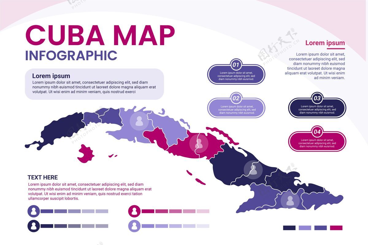 信息平面设计古巴地图信息图国家平面设计演示