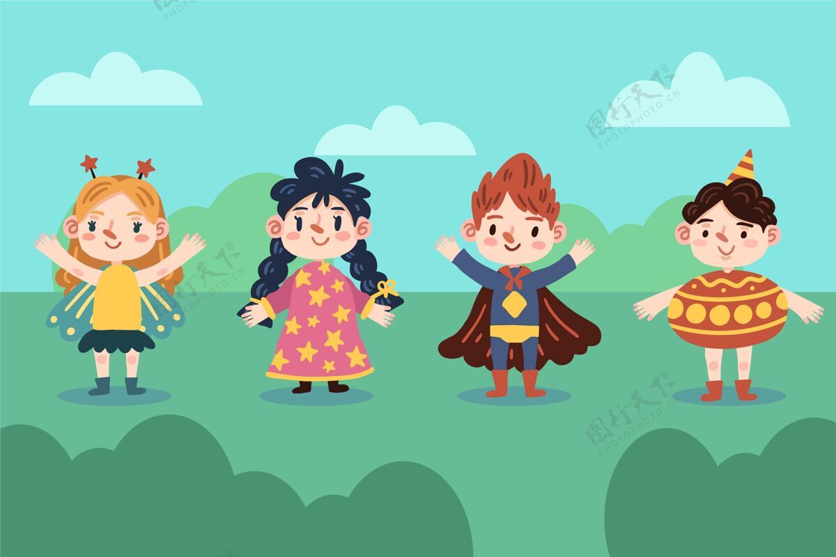 舞蹈卡通嘉年华儿童系列狂欢节活动节日