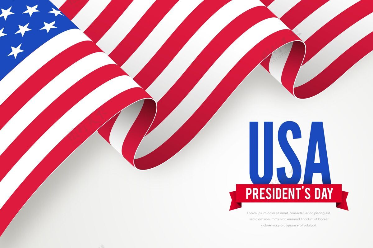 政府带国旗的总统节宣传片总统美国政治
