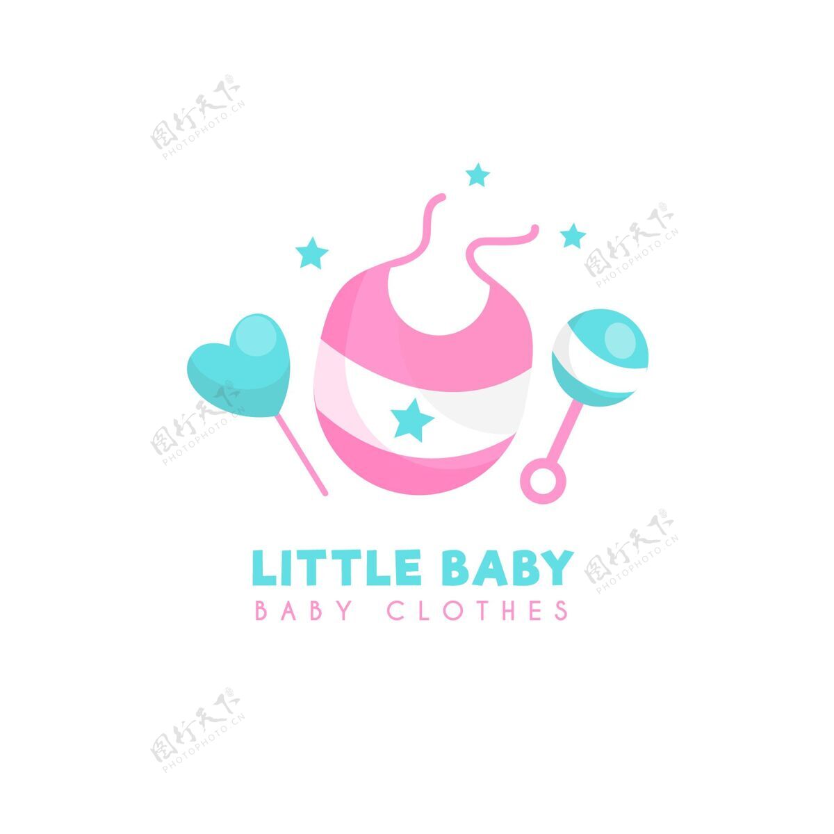 Corporate小婴儿服装标志模板公司标识ChildTag