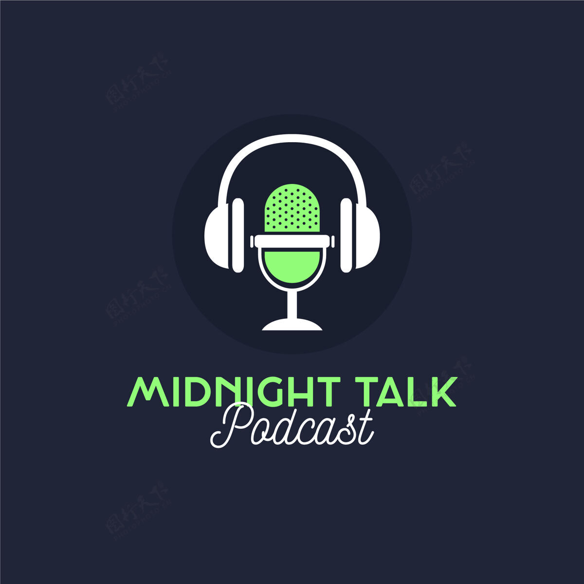 Podcast详细的播客标志午夜谈话RadioTagInterview